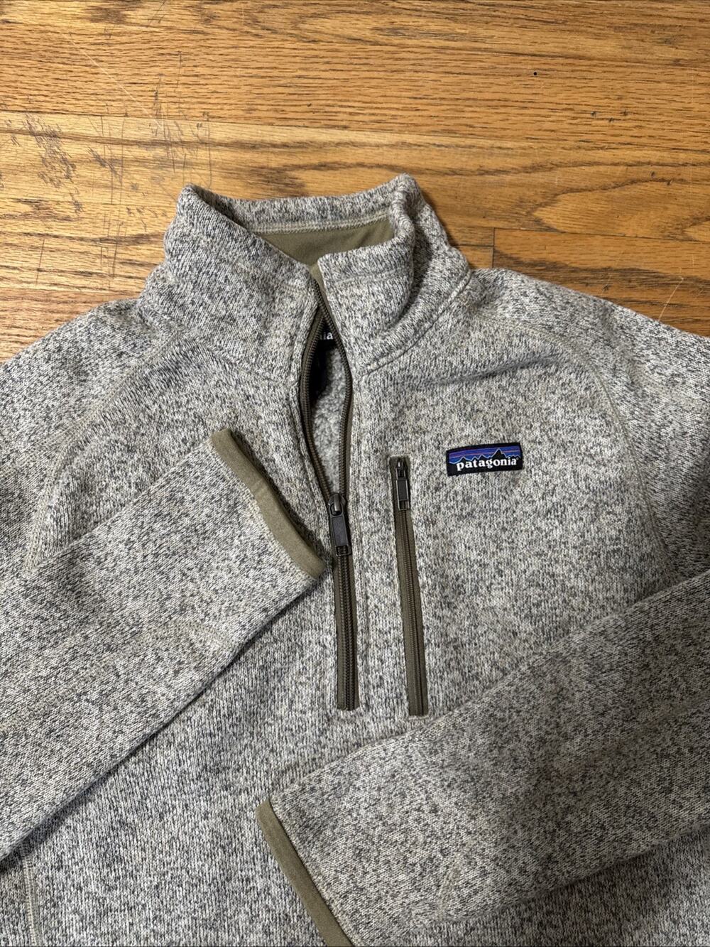 Patagonia Better Sweater 1/4 Zip Mens Small Brown Fleece Pullover Hiking 25522